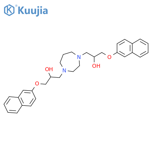 1-{4-2-hydroxy-3-(naphthalen-2-yloxy)propyl-1,4-diazepan-1-yl}-3-(naphthalen-2-yloxy)propan-2-ol structure