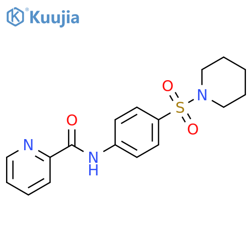 N-4-(piperidine-1-sulfonyl)phenylpyridine-2-carboxamide structure