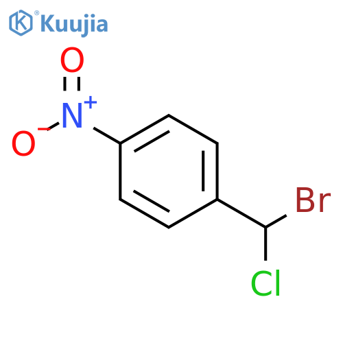 Benzene, 1-(bromochloromethyl)-4-nitro- structure
