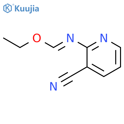 Methanimidic acid, N-(3-cyano-2-pyridinyl)-, ethyl ester structure