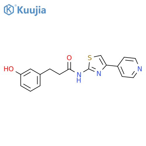 Benzenepropanamide, 3-hydroxy-N-[4-(4-pyridinyl)-2-thiazolyl]- structure