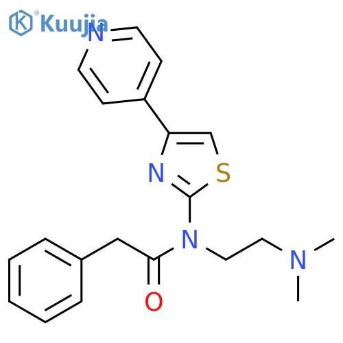 Benzeneacetamide,N-[2-(dimethylamino)ethyl]-N-[4-(4-pyridinyl)-2-thiazolyl]- structure