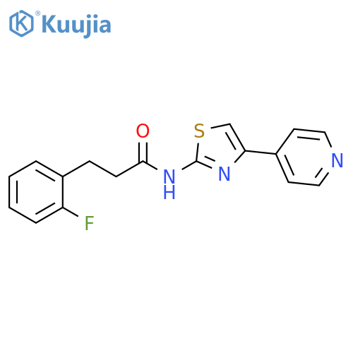Benzenepropanamide, 2-fluoro-N-[4-(4-pyridinyl)-2-thiazolyl]- structure
