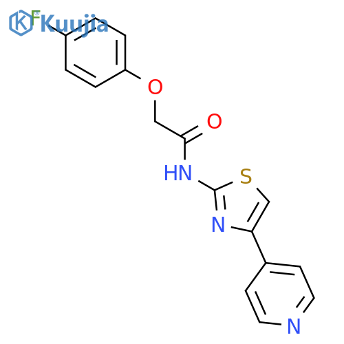 2-(4-fluorophenoxy)-N-4-(pyridin-4-yl)-1,3-thiazol-2-ylacetamide structure
