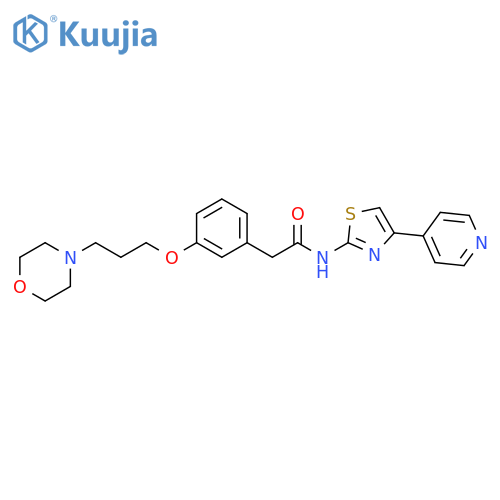 Benzeneacetamide,3-[3-(4-morpholinyl)propoxy]-N-[4-(4-pyridinyl)-2-thiazolyl]- structure