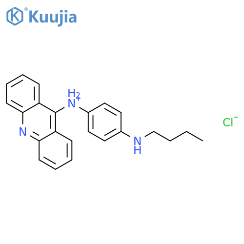 N-[4-(butylamino)phenyl]acridin-9-aminium chloride structure