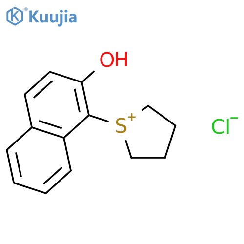 THIOPHENIUM, TETRAHYDRO-1-(2-HYDROXY-1-NAPHTHALENYL)-, CHLORIDE structure