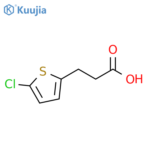 3-(5-chlorothiophen-2-yl)propanoic acid structure