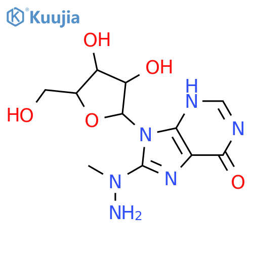 8-(amino-methyl-amino)-9-[3,4-dihydroxy-5-(hydroxymethyl)oxolan-2-yl]-3H-purin-6-one structure