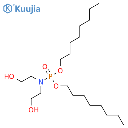 Phosphoramidic acid,bis(2-hydroxyethyl)-, dioctyl ester (9CI) structure