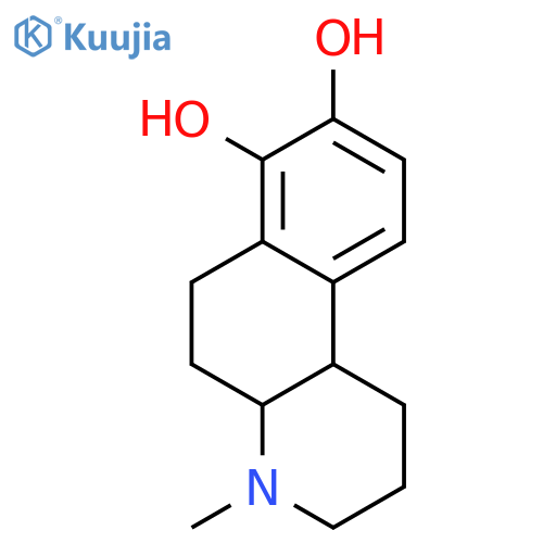 (4aS,10bS)-4-methyl-1,2,3,4,4a,5,6,10b-octahydrobenzo[f]quinoline-7,8-diol structure
