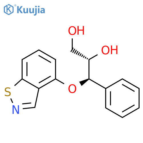 1,2-PROPANEDIOL, 3-(1,2-BENZISOTHIAZOL-4-YLOXY)-3-PHENYL-, (2S,3R)- structure