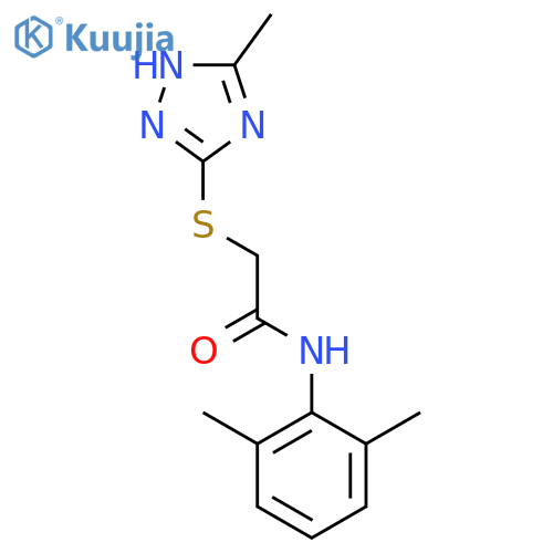 <br>N-(2,6-dimethylphenyl)-2-[(5-methyl-4H-1,2,4-triazol-3-yl)sulfanyl]acetamid e structure