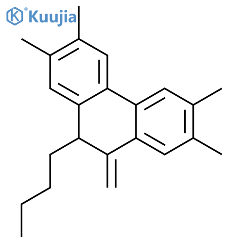 Phenanthrene, 9-butyl-9,10-dihydro-2,3,6,7-tetramethyl-10-methylene- structure