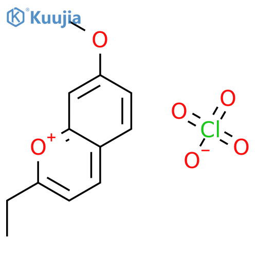 1-BENZOPYRYLIUM, 2-ETHYL-7-METHOXY-, PERCHLORATE structure