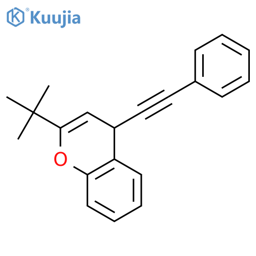 4H-1-Benzopyran, 2-(1,1-dimethylethyl)-4-(phenylethynyl)- structure
