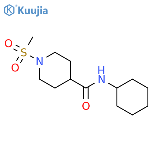 1-Methanesulfonyl-piperidine-4-carboxylic acid cyclohexylamide structure