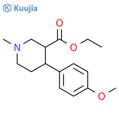 3-Piperidinecarboxylic acid, 4-(4-methoxyphenyl)-1-methyl-, ethyl ester structure