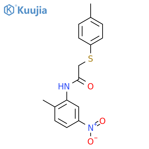 N-(2-Methyl-5-nitrophenyl)-2-[(4-methylphenyl)thio]acetamide structure