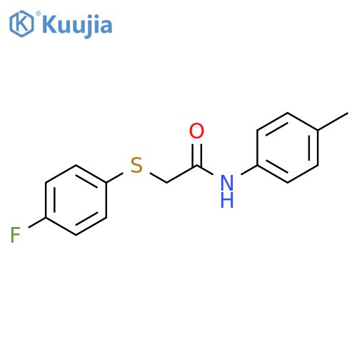 Acetamide, 2-[(4-fluorophenyl)thio]-N-(4-methylphenyl)- structure
