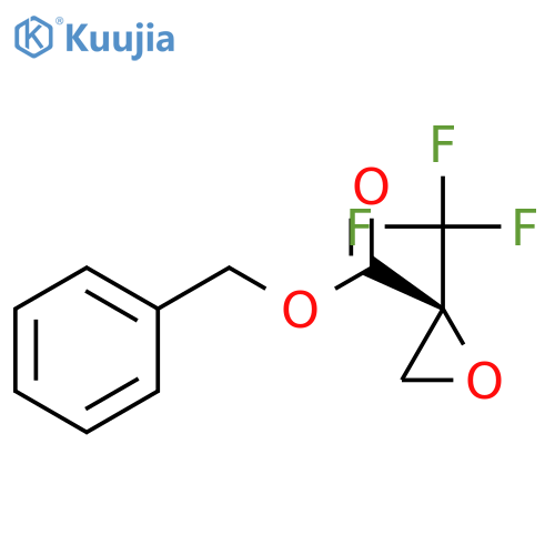 OXIRANECARBOXYLIC ACID, 2-(TRIFLUOROMETHYL)-, PHENYLMETHYL ESTER, (2S)- structure