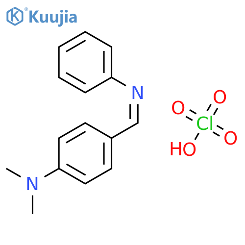 Benzenamine, N,N-dimethyl-4-[(phenylimino)methyl]-, monoperchlorate structure