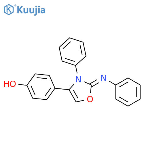 Phenol, 4-[2,3-dihydro-3-phenyl-2-(phenylimino)-4-oxazolyl]- structure
