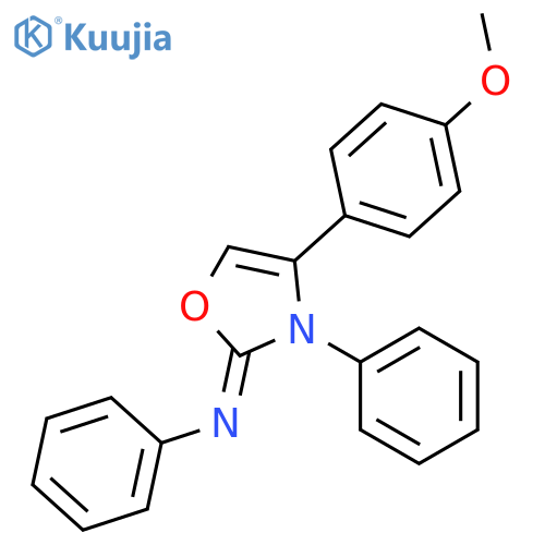 Benzenamine, N-[4-(4-methoxyphenyl)-3-phenyl-2(3H)-oxazolylidene]- structure