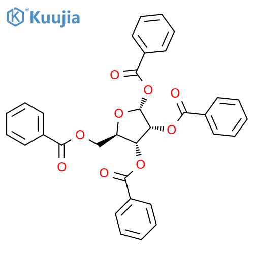 1,2,3,5-Tetra-O-benzoyl-β-L-arabinofuranose structure