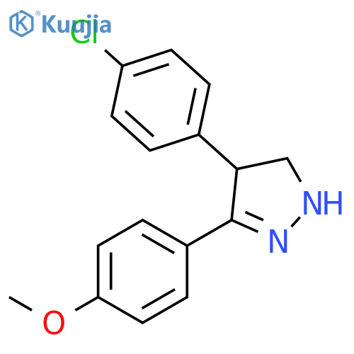 1H-Pyrazole, 4-(4-chlorophenyl)-4,5-dihydro-3-(4-methoxyphenyl)- structure