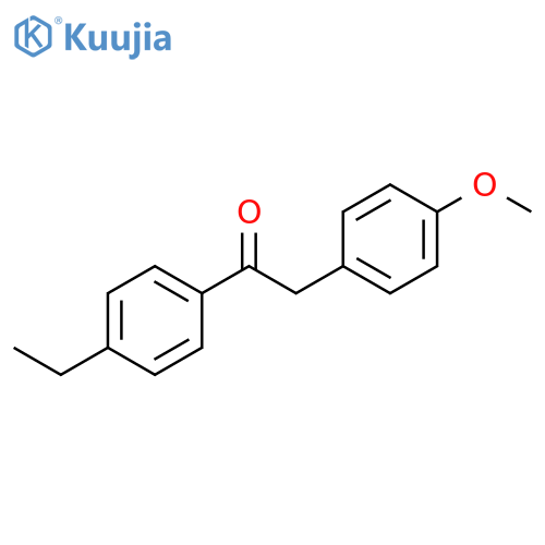 Ethanone, 1-(4-ethylphenyl)-2-(4-methoxyphenyl)- structure