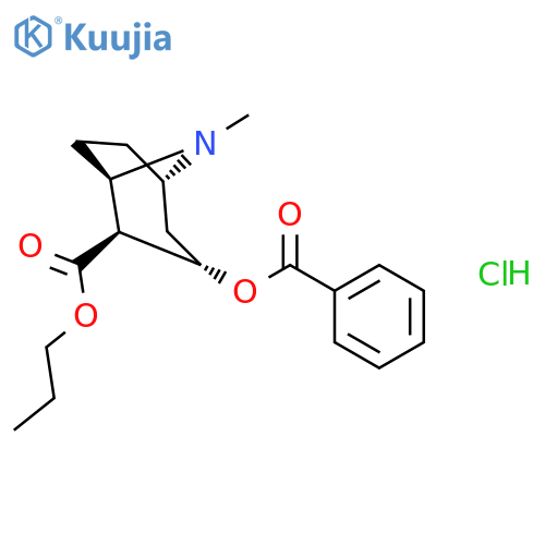 Propyl 3-benzoyloxy-8-methyl-8-azoniabicyclo[3.2.1]octane-4-carboxylate;chloride structure