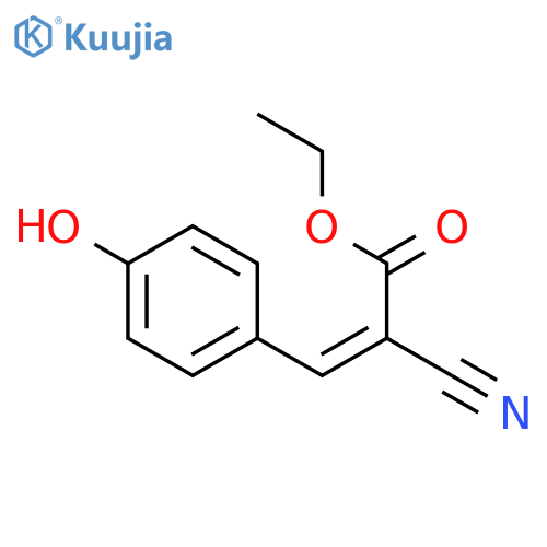 (E)-Ethyl 2-cyano-3-(4-hydroxyphenyl)acrylate structure