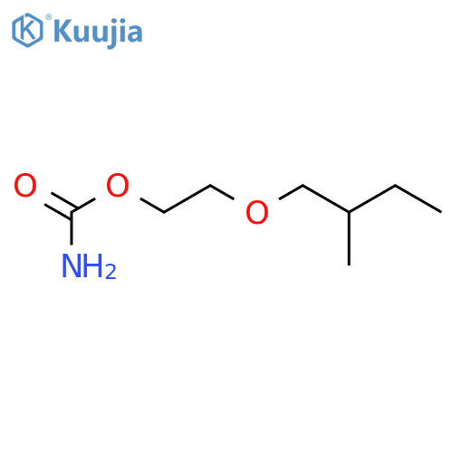 2-(2-methylbutoxy)ethyl carbamate structure