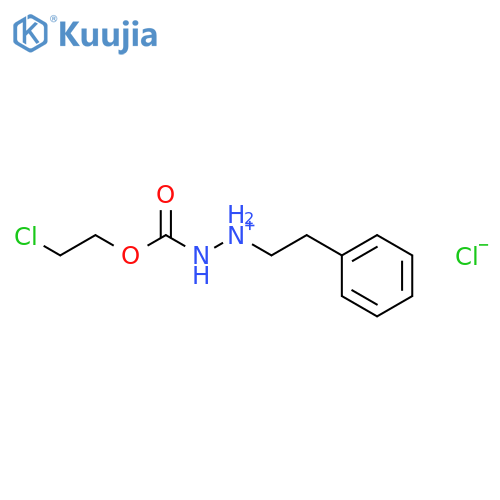 2-[(2-chloroethoxy)carbonyl]-1-(2-phenylethyl)hydrazinium chloride structure