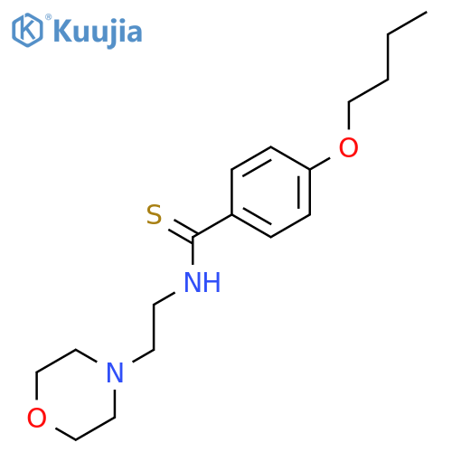 4-butoxy-N-(2-morpholin-4-ylethyl)benzenecarbothioamide structure