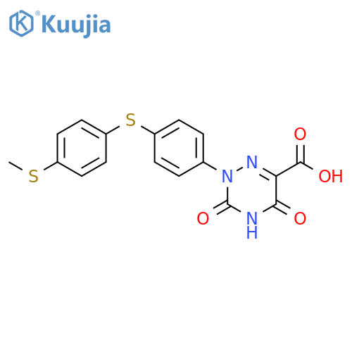 1,2,4-Triazine-6-carboxylic acid,2,3,4,5-tetrahydro-2-[4-[[4-(methylthio)phenyl]thio]phenyl]-3,5-dioxo- structure