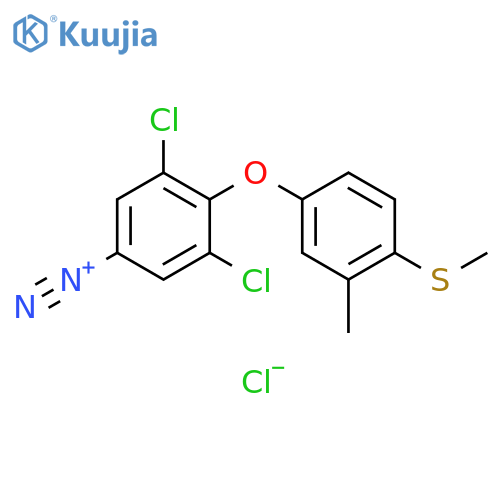 Benzenediazonium, 3,5-dichloro-4-[3-methyl-4-(methylthio)phenoxy]-,chloride structure