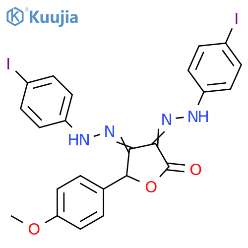 2,3,4(5H)-Furantrione, 5-(4-methoxyphenyl)-,3,4-bis[(4-iodophenyl)hydrazone] structure