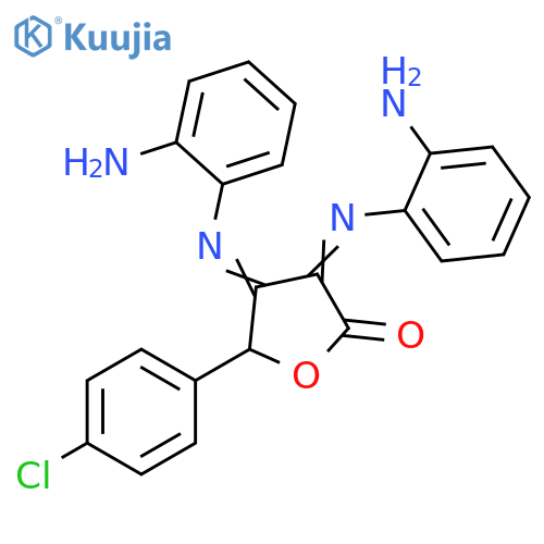2(3H)-Furanone,3,4-bis[(2-aminophenyl)imino]-5-(4-chlorophenyl)dihydro- structure