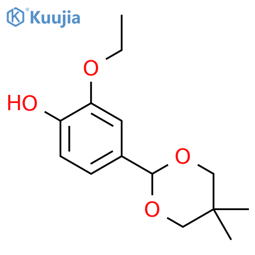 Phenol,4-(5,5-dimethyl-1,3-dioxan-2-yl)-2-ethoxy- structure