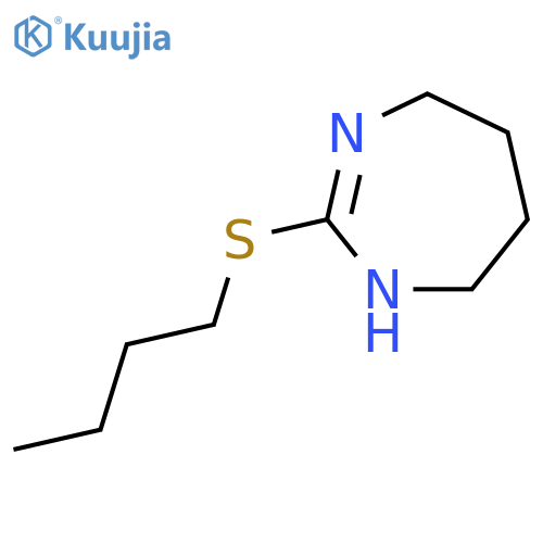 2-butylsulfanyl-4,5,6,7-tetrahydro-1h-1,3-diazepine;hydrobromide structure