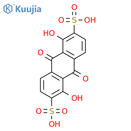 2,6-Anthracenedisulfonicacid, 9,10-dihydro-1,5-dihydroxy-9,10-dioxo-, sodium salt (1:2) structure