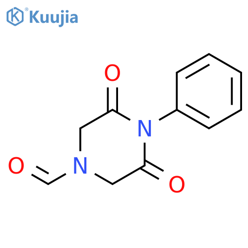 3,5-dioxo-4-phenyl-1-Piperazinecarboxaldehyde structure