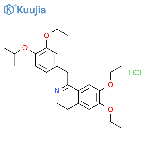 1-[3,4-bis(1-methylethoxy)benzyl]-6,7-diethoxy-3,4-dihydroisoquinoline hydrochloride structure
