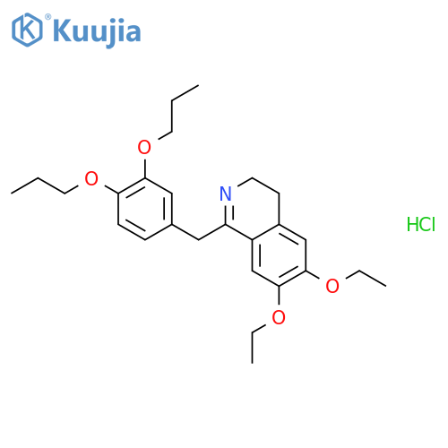 Isoquinoline,1-[(3,4-dipropoxyphenyl)methyl]-6,7-diethoxy-3,4-dihydro-, hydrochloride (1:1) structure