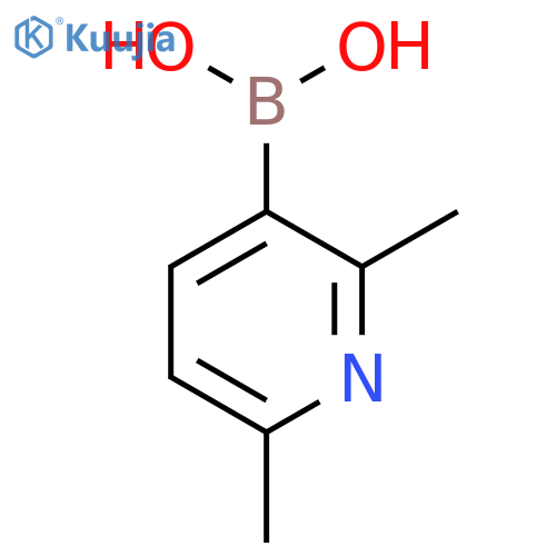 2,6-Dimethylpyridin-3-ylboronic acid structure