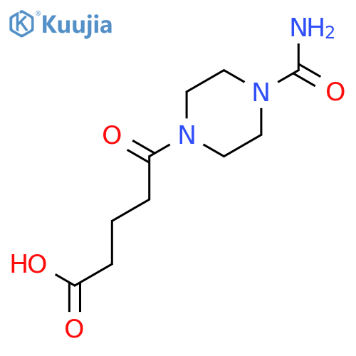 5-[4-(Aminocarbonyl)piperazin-1-yl]-5-oxopentanoic acid structure