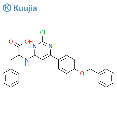 Phenylalanine, N-[2-chloro-6-[4-(phenylmethoxy)phenyl]-4-pyrimidinyl]- structure