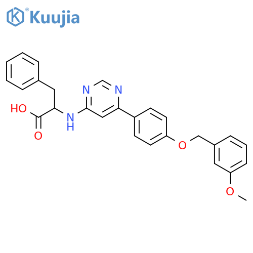 Phenylalanine,N-[6-[4-[(3-methoxyphenyl)methoxy]phenyl]-4-pyrimidinyl]- structure